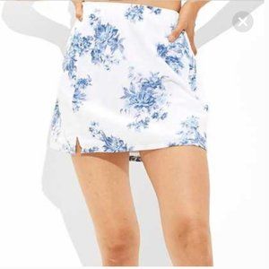 Floral Canvas American Eagle Mini Skirt